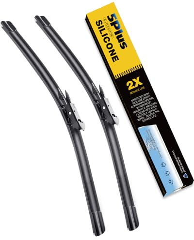 5 PLUS® Silicone Windshield Wipers 26 and 23 Inch Replacement For Toyota 2021-2007 Tundra 2022-2008 Sequoia, Automotive Replacement Windshield Wipers With Water Repellent