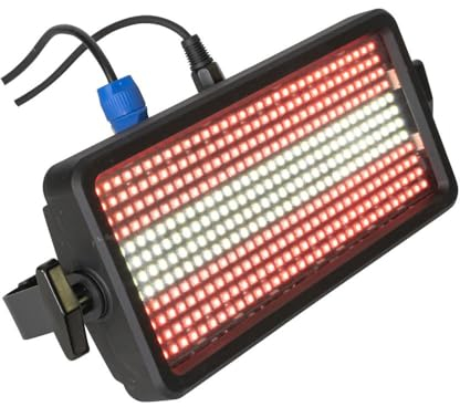 IBIZA FLASH-COLOR-STROBE LED RGBW Stroboscopio, luce da discoteca, effetto DMX