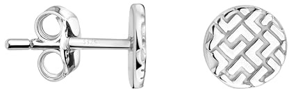 SOFIA MILANI - Orecchini da Donna in Argento 925 - Orecchino a Perno ad Ornamento Cerchio