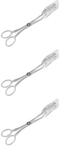 WRITWAA 3pièces Pince à De Zinc Clip Multifonction Pour Buffet Barbecue Et Cuisine Design Rétro à Tête Carrée