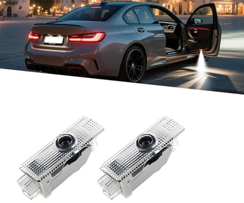 Car LED Logo Projector Puddle Door Lights Compatible with BMW 1/2/3/4/5/6/7 Series X1/X2/X3/X4/X5/X6 Accessories, No Fading, 4K HD Car Welcome Lights (Pack of 2)