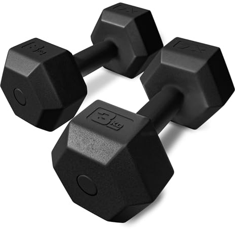 TREX SPORT Hanteln Set | Kurzhanteln 2er Set 2-20kg Dumbbell Set Rutschfest | 2x1kg - 2x10kg Gymnastikhanteln für Frauen & Männer, Bodenschonend für Fitness, Gymnastik & Krafttraining zu Hause