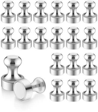 Uniclife 20 Pcs Aimants Puissants Aimants Magnétiques pour Réfrigérateur Aimants pour Tableau Blanc Aimants pour Réfrigérateur Petits Aimants en Métal pour Maison Bureau Ecole Cuisine