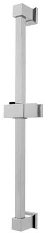 Conjunto Barra de Ducha, Barra Deslizante para Ducha, Soporte Ajustable para Teleducha, Barra Deslizante para Teleducha, 62cm Longitud Ajustable (Plata)
