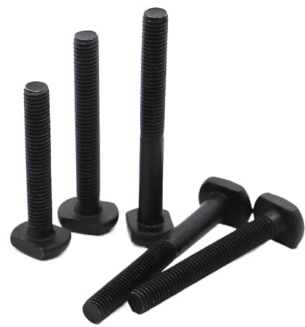 Hammerkopfschrauben Hammerkopfschraube T-Schraube M6 M8 M10 M12 schwarzer Kohlenstoffstahl T-Form Stanzfräsmaschine Schraube Gewindestange Klemmkappenschraube T-Nut T-Kopfschrauben M10 1 Stück, 45 mm(