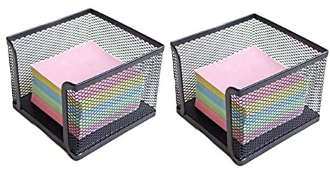 NUOBESTY 2stücke Selbstklebende Notizhalter Aus Drahtgitter Praktische Memo-Organizer Für Schreibtisch Und Büro Schwarz Kompakte Für Haftnotizen Und Notizzettel