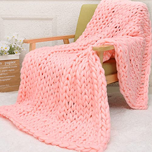 XFZJCHAP Große Strickdecke aus grobem Garn 150 x 200 cm, grob gestrickte Decken, weiche Überwurfdecke für die Couch, gestrickte Decke aus weichem Garn, gestrickter stilvoller und gemütlicher Überwurf