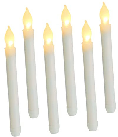 OSALADI Batteriebetriebene -stabkerzen 6er-pack Flammenlose Kerzen Für Zuhause Und Hochzeiten