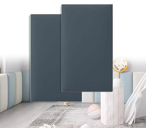 WWERTYY 3D-Antikollisions-Kopfteilpaneele für die Wand, Wandpolsterung für Kinderzimmer, gepolsterte Wandpaneele, verdickte Tatami-Wandaufkleber, Wandkissen für das Kinderzimmer, 25 x 50 c