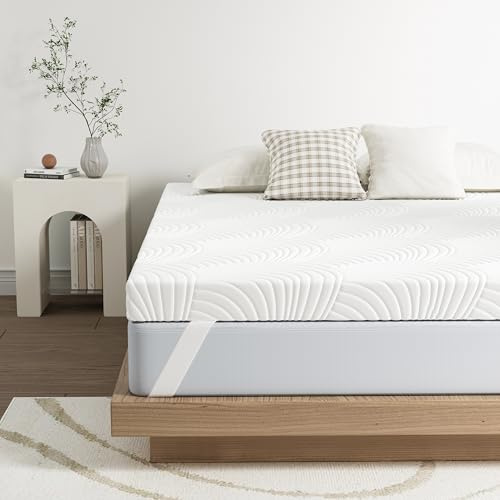 Matoresu Surmatelas 140 x 200 cm H3, en mousse haute densité de 7,5 cm d'épaisseur pour soulager la pression, Surmatelas ferme 140 x 200 avec housse amovible et lavable avec fermeture éclair