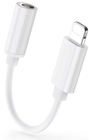 Tayte Kopfhörer Adapter für iPhone auf 3.5 mm [Zertifiziert Aux Adapter Audio Headset Adapter Konverter Kabel kompatibel für iPhone 14 13 12 11 Pro Max XS XR 8 7 Support All iOS System