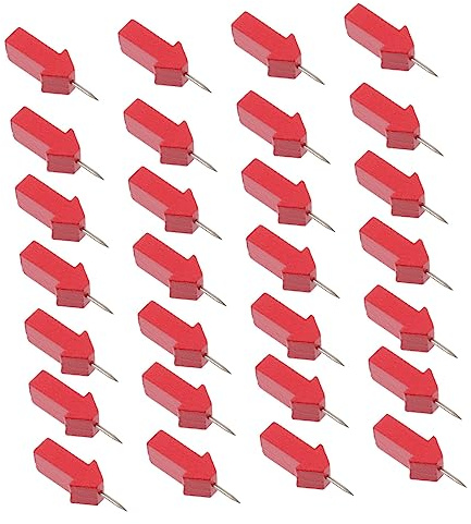 OSALADI 2 Sätze Hölzerne Miniaturansichten Korkboard Tack Klein Jumbo Gold Pushpin Wand Nägel Stecknadel Drücken Push -Brett Daumennagel Karte Reißzwecke Stecknadel Rot Eisen 50 Stück * 2