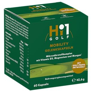 Hi1 Golf Mobility | Gelenkskapseln | Mikronährstoffkomplex mit Vitamin D3, Magnesium und Mangan | 60 Kapseln