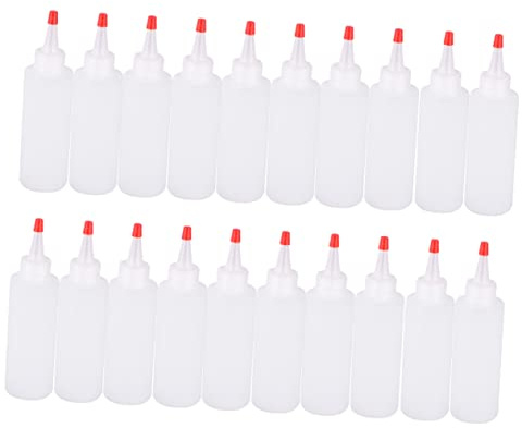 POPETPOP 20pièces Lot De Bouteilles à Condiments Souple Bec Fin Et Couvercles Pour Sauces Et Autres Liquides