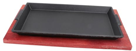 STOBAZA Cast Iron Non Stick Roasting Tray Pancake Frying Pan for Teppanyaki BBQ Steak Baking Pan with Uniform Heat Conduction Efficient Energy Saving Cooking Tool