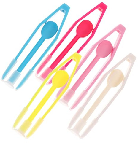 Anneome 5 Juegos Pinzas y Palitos de Ventosa para Lentillas Removedor Inserción de Lentes de Contacto Portátil para Viajes Colores Surtidos