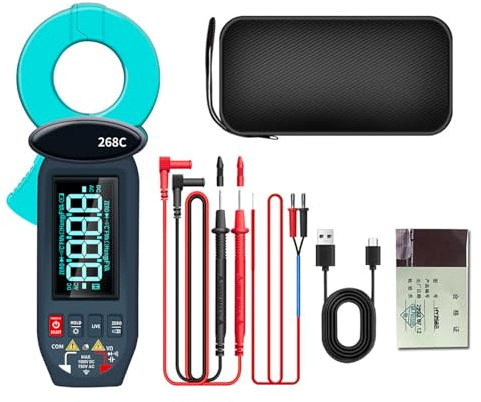 Tester elettrico multifunzionale professionale Misura tensioni Frequenza corrente e corrente di dispersione USB Trasferimento Dati Morsetto On Amperometro per Elettricisti