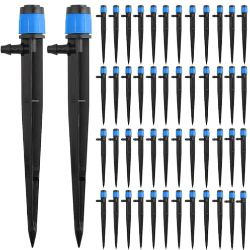 NAJILI Sistema de riego Aspersor de césped jardín área pequeña subterráneo 360° grados ajustable suelo aspersor automático para jardín césped sistema de riego (50 unidades)