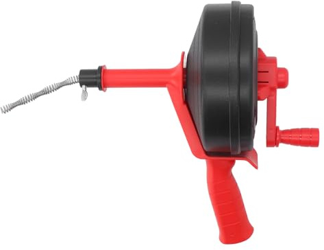 MUNEFE Tarière de vidange, déboucheur de tuyau de plomberie polyvalent, débouchage, tarière de vidange en acier flexible avec adaptateur de perceuse pour cuisine salle de bain (5 meters)
