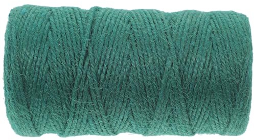 Ciieeo 1 Roll of Natural Jute Twine Garden String, Heavy Duty Jute Cord for Wrapping and Bow Making, Reusable and Strong, Not Easy to Tear Or Break, Elegant Green Twine for Outdoor