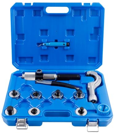 PETSOLA Extrudeur Tube Hydraulique Professionnel Coffret D'expansion Tuyaux Robuste Dudgeonnière pour Climatisation, Chauffage, Chantier