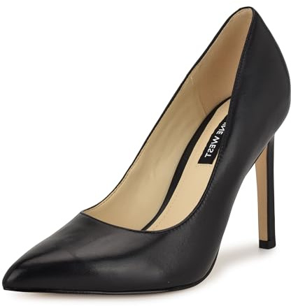 Nine West Women's Tatiana Pump, Black Leather, 8.5