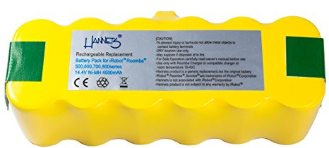 Hochwertiger Hannets® Akku Ersatz für Scooba 450 Akku Scooba Battery Roboterstaubsauger Wischroboter Ersatzteil I Scooba 450 Zubehör 4500 mAh Akku Saugroboter Ersatzakku 14,4 V