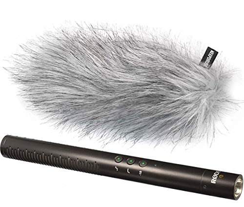 Rode NTG-4+ Plus Microphone directionnel + bonnette en fourrure Keepdrum WSWH