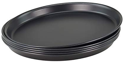 GVK ECO 5 teglie per pizza rotonde in lamiera blu, diametro 24 cm, qualità professionale