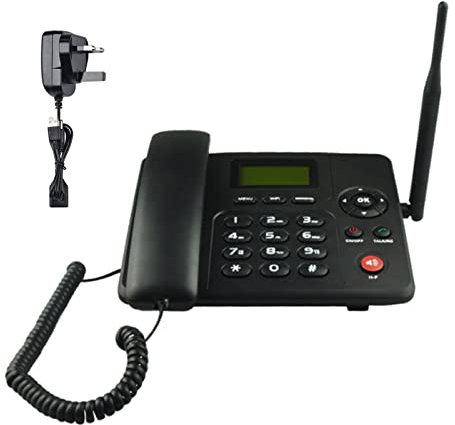 IBOWZ Téléphone Filaire Téléphone Fixe sans Fil de Bureau,avec Affichage de l'identification de l'appelant Téléphone Fixe,Partage sans Fil Pratique WiFi,Transmission de données Bluetooth,pour Bure