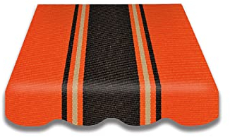 VANA Markisenstoff mit Volant für 3 x 2 m Markisen Ersatzstoff Markisentuch Bespannung Sonnenschutz fertig genäht Maß Tuch 2,82 x 2 m Volant 2,82 x 0,21 m Design SPD071