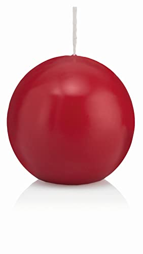 INNA-Glas Ball candle MAEVA, dark red, Ø2.4/6 cm, 10h - Made in Germany - Decorative candle