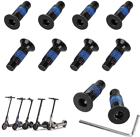 MIMIRACLE Scooter Forehead Head Screw Accessories - Carbon Steel Fixed Screw Kit (10 PCS) Compatible with Xiaomi M365 1s Pro Mi3 Ninebot Max G30/ES Series F Series Electric Scooter