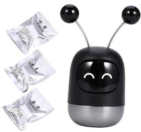 GRIRIW Diffusore Aromatico per Auto a Forma di Robot Clip in Plastica e Lega, Deodorante Auto Nero per Mantenere la Concentrazione e Ridurre lo Stress