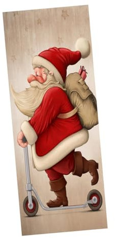 Gadpiparty Weihnachtsmann 3d Pvc Türaufkleber Abnehmbar Türdekor für Fenster und Heimdekoration