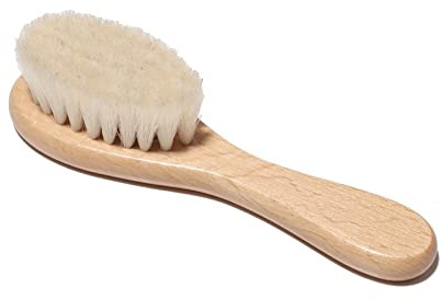 Baby-Haarbürste für natürliche Holzhaarbürste, Kamm mit weichen Wollborsten, Duschbürste für Körpermänner