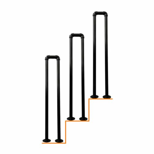 Treppengeländer Innen,U-förmige Geländer Treppe,Geländer Außen, Handlauf Treppe,Balkone,Flure,Wohnungen,Eingangsgeländer,Garten/Loft/Villa/Keller(Size:U 45 cm,Color:Schwarz)