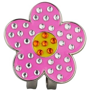 QAUUCP 1pc Golf Ball Marker Kristall for Frauen von Mädchen Golfer Geschenk mit magnetischen Hut Clip Golfballmarker(B)