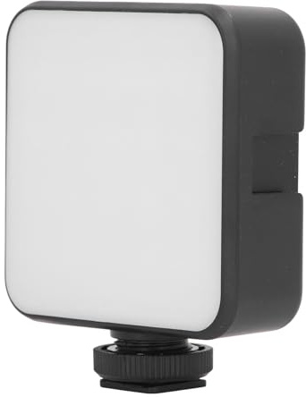 Luce LED RGB per Fotocamera Portatile Ricaricabile, con 3 Supporti Slitta Fredda, 2500K-9000K, 1200mAh, per Selfie e Riprese Video