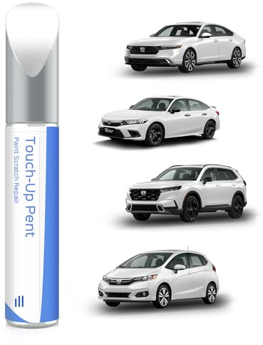 Stylo de retouche NH-883P Platinum White Pearl pour Honda – Correspondance exacte des éclats et des rayures