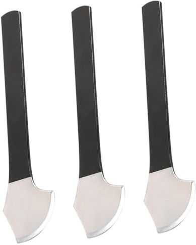 Set 3 Raschietto Coltello Pedicure in Acciaio per Calli e Duroni | Custodia Oxford, Impugnatura Ergonomica, Riutilizzabile, Strumento per Piedi e Raspa per Pelle Secca