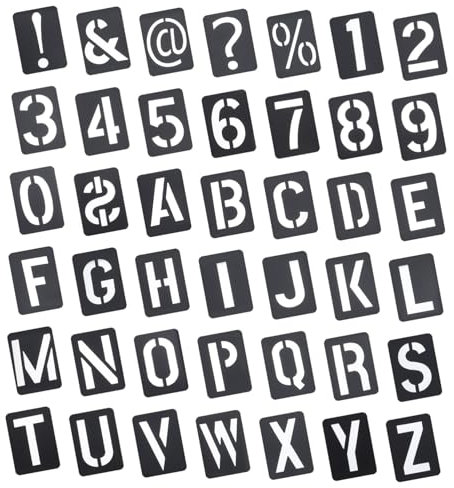 JEWEDECO Inkjet Templates Reusable Letter Stencils for Crafts Washable DIY Stencils Smooth Surface Painting