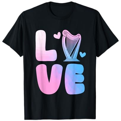Harfenspieler Harfe T-Shirt