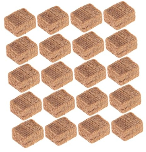 YARNOW 20pcs Grill Fire Starter Blocks BBQ Tablets for Outdoor Indoor Efficient Briquette Lighting Cubes