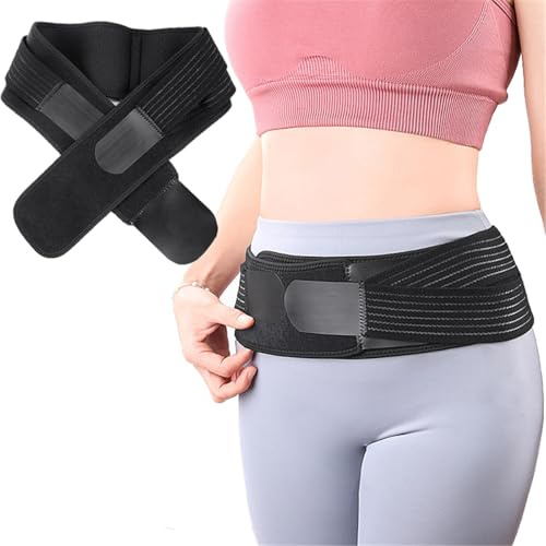 Sacroiliac SI, Cintura per fianchi per donne e uomini, traspirante, regolabile, fascia di supporto lombare, cintura a compressione dell'anca, cintura trocanterica per disfunzione articolare