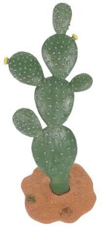 PAMINGONO Cactus Artificial Realista para Escritorio, Figura de Plástico Verde, Ligera Mantenimiento, Adecuado para Micropaisajes y Decoración del Hogar