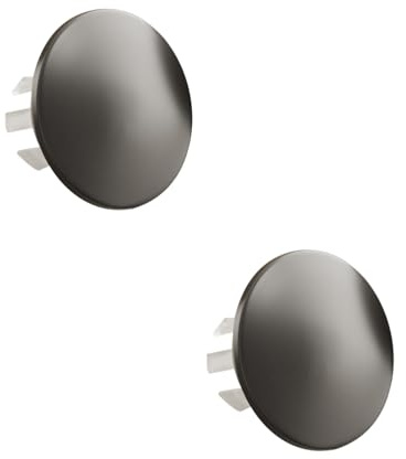 YIGUANXIN Bathroom Sink Basin Trim Overflow Cover Brass Insert in Hold Caps Brushed Vanity Ceramic Vessel Kitchen Replacement Dual Layer Insert Pack of 2(Black)