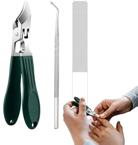 Abgewinkelter Nagelknipser – Edelstahl-Fingernagel-Trimmer, tragbar, spritzwasserfest, breiter Nagelknipser für Salon, Zuhause, Damen, Reisen, Senioren, Pflege, Kinder