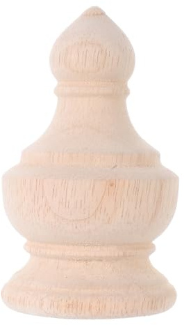 SHINEOFI Unfinished Wooden Stair Railing Finial European Style Carved Post Top for Bed Frames Handrails Curtain Rods and Fence Posts Decorative Home Decoration for Staircase and Wedding Venues