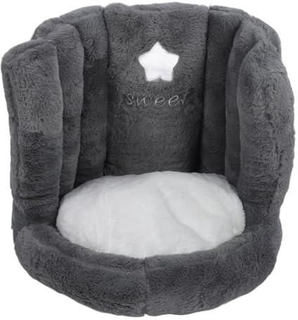 Pilipane Cojín de la Silla de Piso con Respaldo con la Almohadilla de Almohada de Almohada de Piso de Terciopelo Suave y cómoda para la Oficina para niños decoración del hogar (Gris)